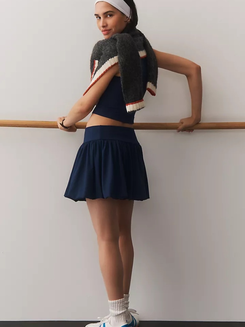 NWT Anthropologie Daily Practice Bubble Mini Skirt | Sporty Chic Skirt - Picture 2 of 6